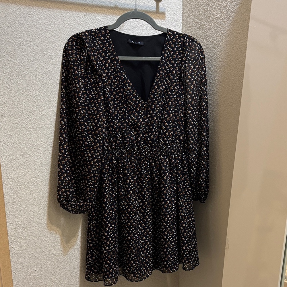 Madewell Georgette Mini Dress Ditsy Floral